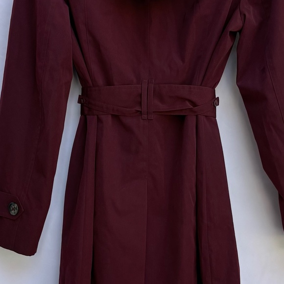 London Fog Burgundy Trench Coat β Size M - Picture 2 of 4